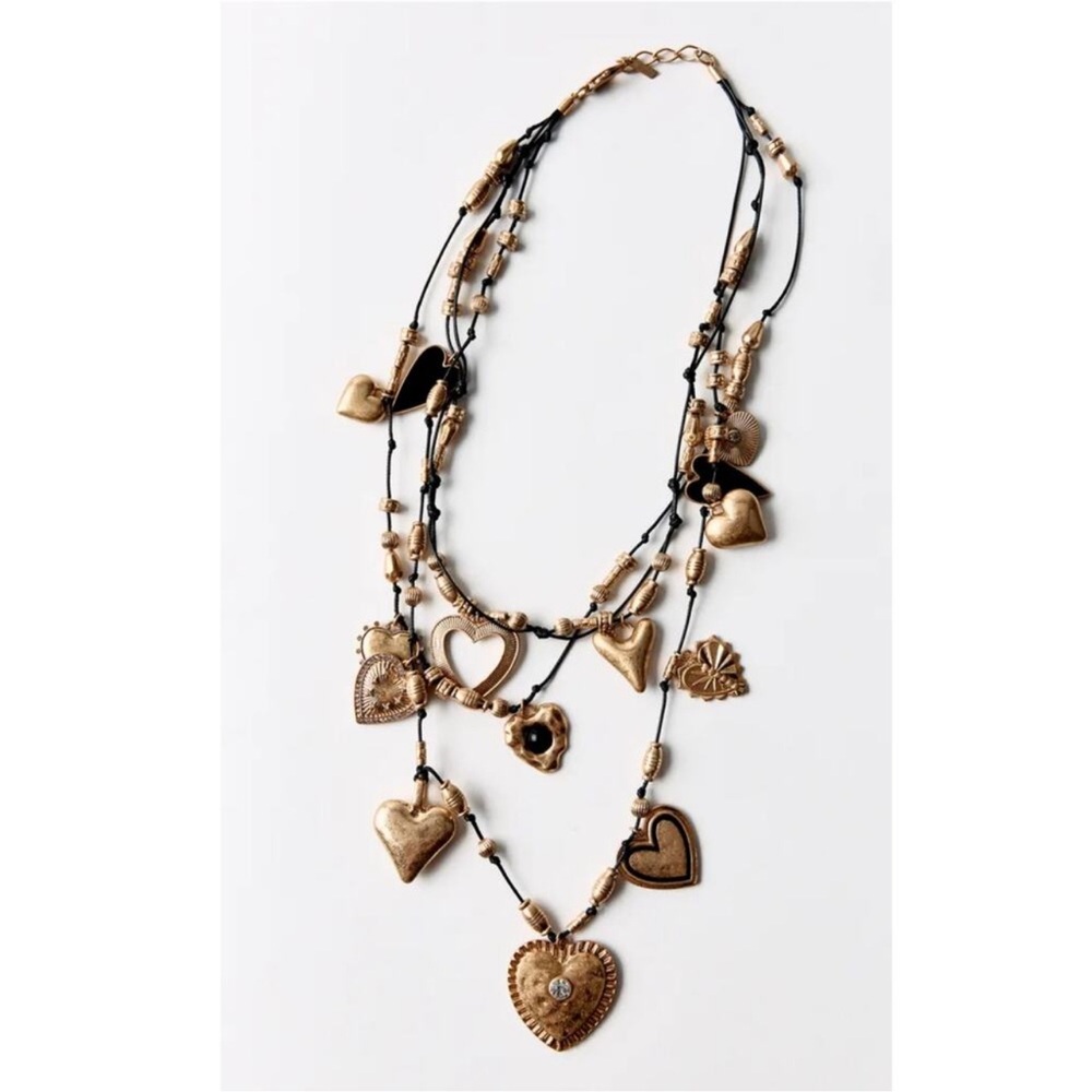Zara HEART MULTI-CHARM NECKLACE - Picture 2 of 7